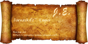 Januskó Emma névjegykártya