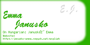 emma janusko business card